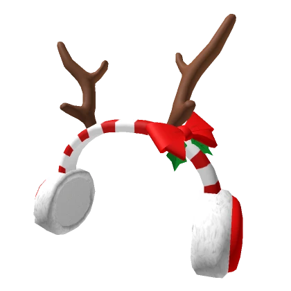 Antler Bow Christmas Headphones