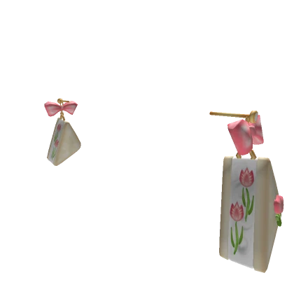 Tulip sandwiches with bows earrings