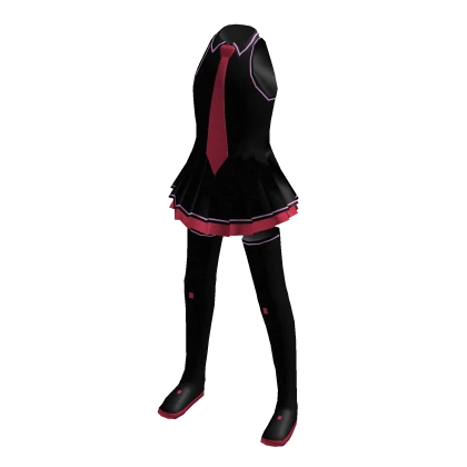 Teto pop star dress black/red