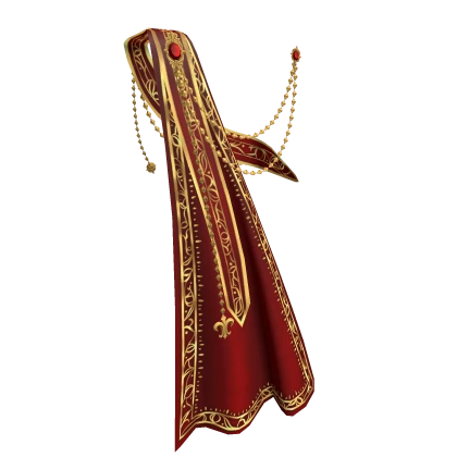 1.0 Royal sash with cape - red/gold