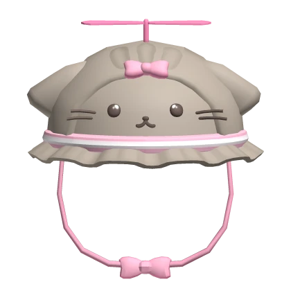 Matching Cute Kidcore Propeller Pusheen Cat Hat 