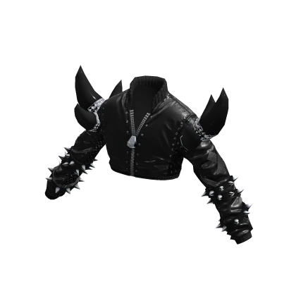 Spiky Crop Jacket Blackout