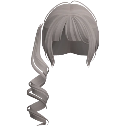 ♡ : babydoll curly brown ash long ponytail