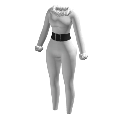 ❆ White Tight Winter Jumpsuit