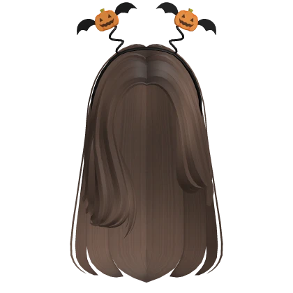 Long Elegant Hair w/ Pumpkin Boppers (Brown)