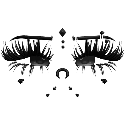 ♡ goth baddie lashes w eyes + piercings