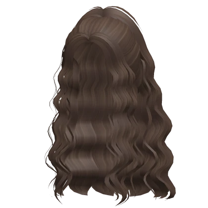 Brown Wavy Ponytail Hair /w Long Wavy Bangs