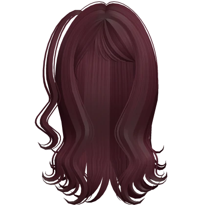 long wavy side pigtails nerd emo haircut red