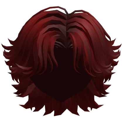 Red Messy Handsome Wolfcut