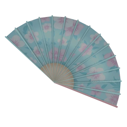  japanese igari mori kei heisei retro fan in blue