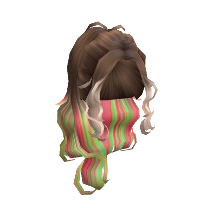 Bella's Watermelon Streaks High Ponytail!🍉