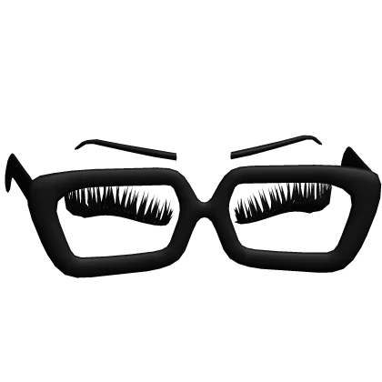 Black Glasses with Lashes