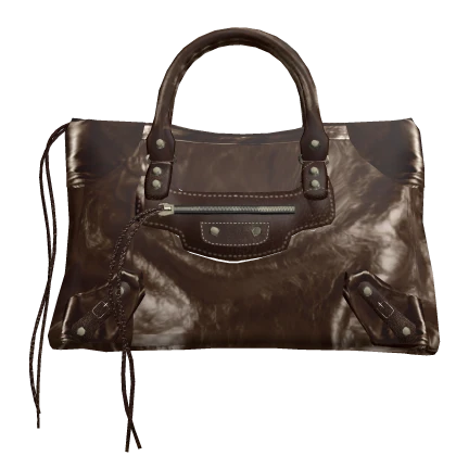 Leather Luxury Balenci Rope Brown Bag