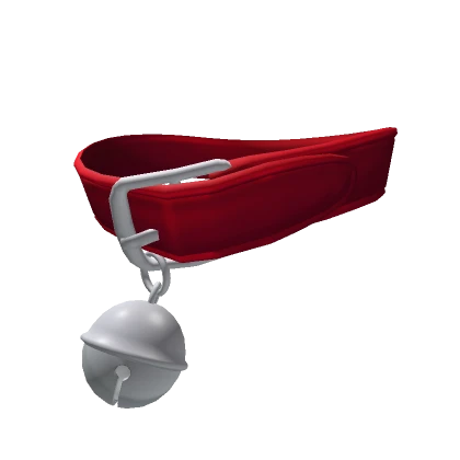 (3.0) Crimson Oversized Silver Bell Collar