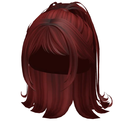 Preppy Anime Swirly Ponytail (Red)