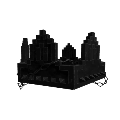 [ADD-ON] Pure Black Studded Chained 8-bit Crown