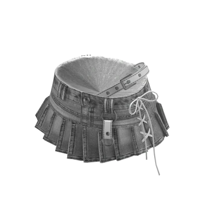 💗Y2K DENIM PLEATED MINI SKIRT_GREY