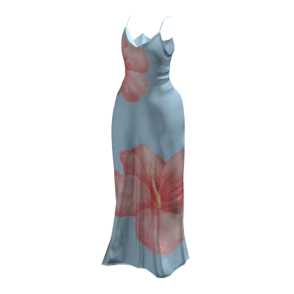 Floral slip dress pink blue