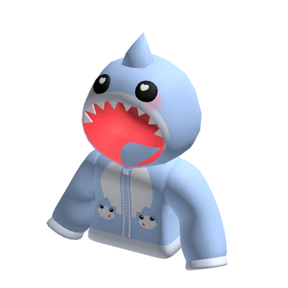 cute blue shark hoodie
