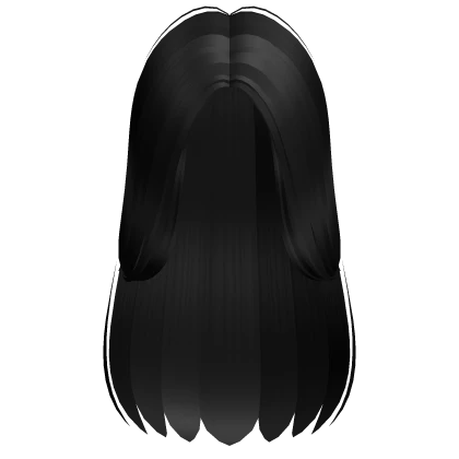 Preppy Swept Back Girl Hair (Black)