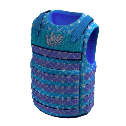 blue designer tactical vest