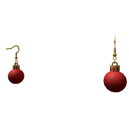 Red Christmas Ornament Earrings