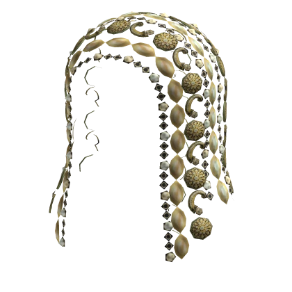 Maximalist Gold Dangling Beaded Headress