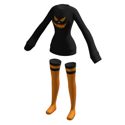 Oversized Halloween Sweater w/ Socks