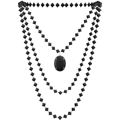 Black Beaded Necklace 1.0