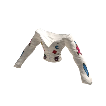 Y2K Little Miss Graphic Cropped Sweater | Beige✔️