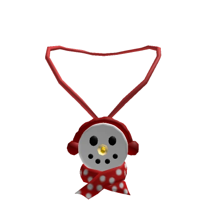 Preppy Christmas Snowman Necklace 3.0