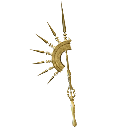 Gaian Gold Temprit Temple Guardian Held Spear