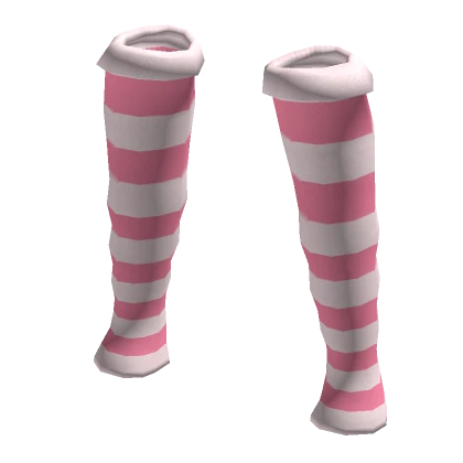 Pink and White Stripe Leg Warmers