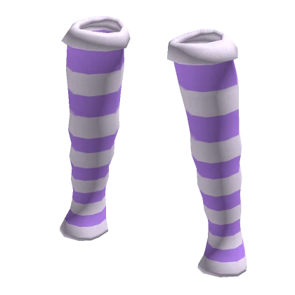 Purple and White Stripe Leg Warmers