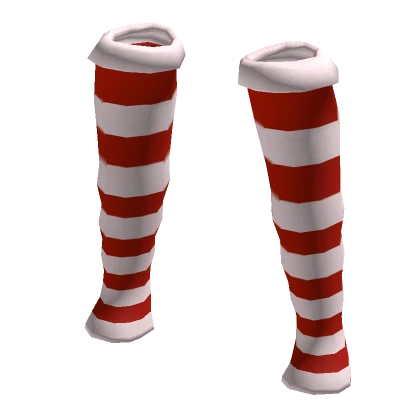  Red and White Stripe Leg Warmers