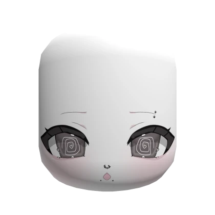 cute dizzy face mask in white