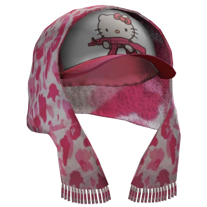 Kitty Hat w/ Head Scarf -  EVIL KITTY