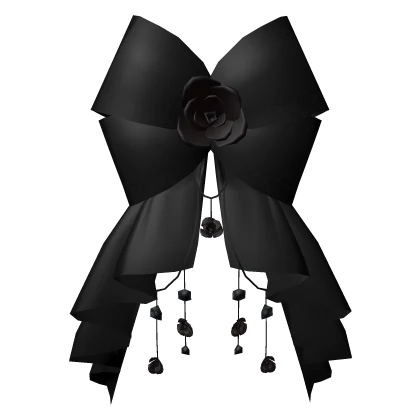 Elegant Rose Bow Black with Drapes
