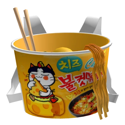 Matching Korean Buldak Yellow Ramen Backpack 1.0