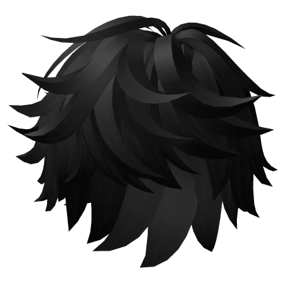 Messy Emo Anime Boy Hair in Black