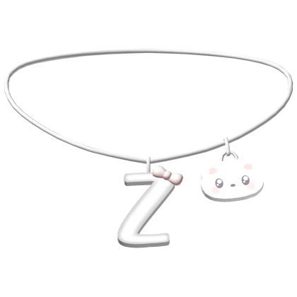 ♡ z initial kitty necklace 3.0