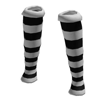 Black and White Stripe Leg Warmers