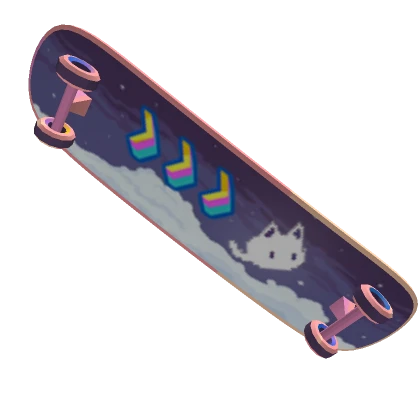 Pixel Cat Aesthetic Skateboard