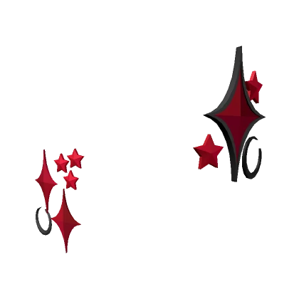 Black/Red Sparkling Moon And Stars Face Effect