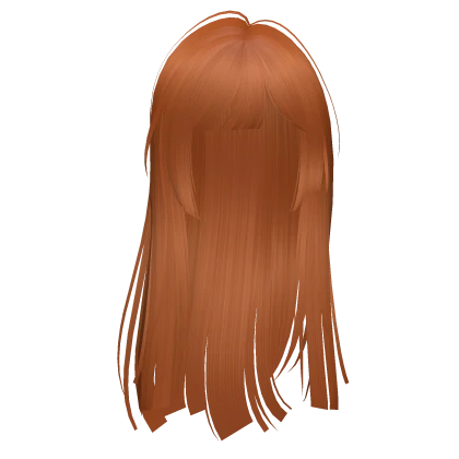 silky flowy layered hime cut (ginger)