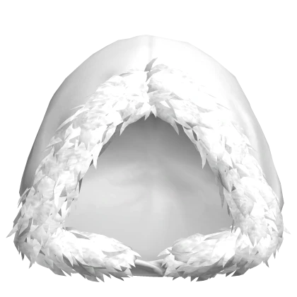 White Fuzzy Hood