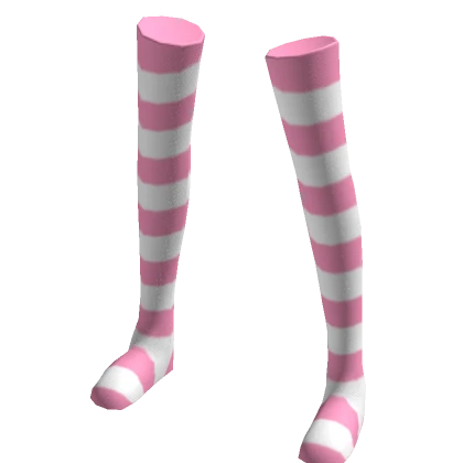 Thigh High Pink Striped Leg Warmers