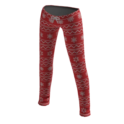 Red Christmas Patterned Pajama Bottoms