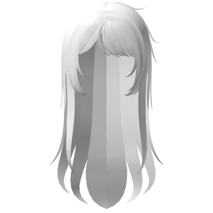 long wispy anime hair in white