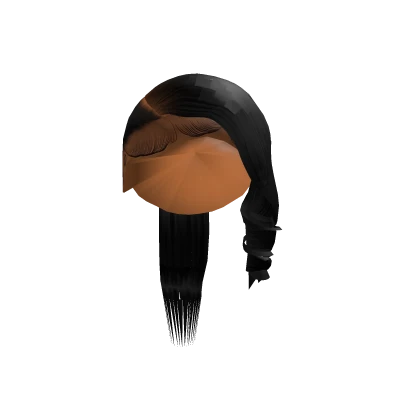 Ponytail with swoop curl side bang